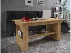 Mesa De Apoio|VCM Mesa de centro de madeira simples | Dimensões aprox. A. 52 x L. 115 x P. 58 cm | Mesa sala de estar - Kobila (carvalho mel) Multicor