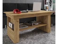 Mesa De Apoio|VCM Mesa de centro de madeira simples | Dimensões aprox. A. 52 x L. 115 x P. 58 cm | Mesa sala de estar - Kobila (carvalho mel) Multicor