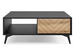 Mesa De Centro* Mesa de centro de madeira laminada 104x40 cm Preto