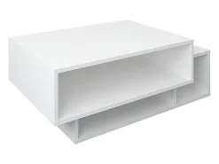 Mesa De Apoio*VCM Mesa de centro de madeira | Mesa de sofá com espaço de armazenamento suficiente | Dimensões aprox. A. 35 x L. 88 x P. 50 cm | Mesa de estar - Runila (Branco) Multicor