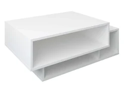Mesa De Apoio*VCM Mesa de centro de madeira | Mesa de sofá com espaço de armazenamento suficiente | Dimensões aprox. A. 35 x L. 88 x P. 50 cm | Mesa de estar - Runila (Branco) Multicor