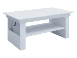 Mesa De Apoio*VCM Mesa de centro de madeira simples | Dimensões aprox. A. 52 x L. 115 x P. 58 cm | Mesa para sala de estar - Kobila (Branco) Multicor