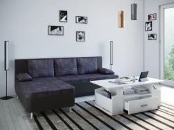 VCM Mesa de centro de madeira com espaço de armazenamento suficiente | Dimensões aprox. A. 44 x L. 110 x P. 52 cm | Mesa de estar com gaveta - Junata (Branco)^ Mesa De Apoio