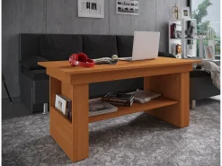 Hot VCM Mesa de centro de madeira simples | Dimensões aprox. A. 52 x L. 115 x P. 58 cm | Mesa para sala de estar - Kobila (Beech) Multicor