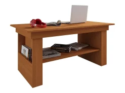 Hot VCM Mesa de centro de madeira simples | Dimensões aprox. A. 52 x L. 115 x P. 58 cm | Mesa para sala de estar - Kobila ajustável em altura extensível (faia) Multicor