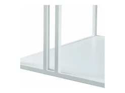 Mesa De Centro|Helloshop26 Mesa de centro de metal 47 x 110 x 55 cm branca 03_0008454 Branco