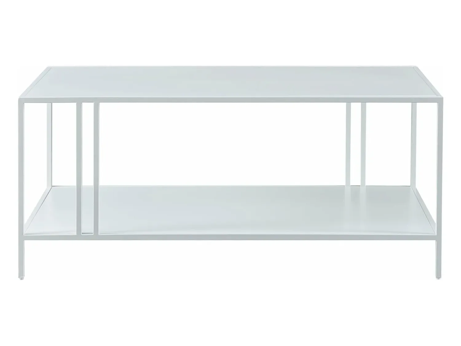Mesa De Centro|Helloshop26 Mesa de centro de metal 47 x 110 x 55 cm branca 03_0008454 Branco
