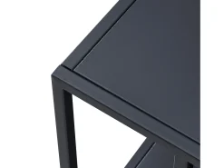 Discount Helloshop26 Mesa de centro de metal com dois níveis 47 x 110 x 55 cm preta 03_0008455 Preto