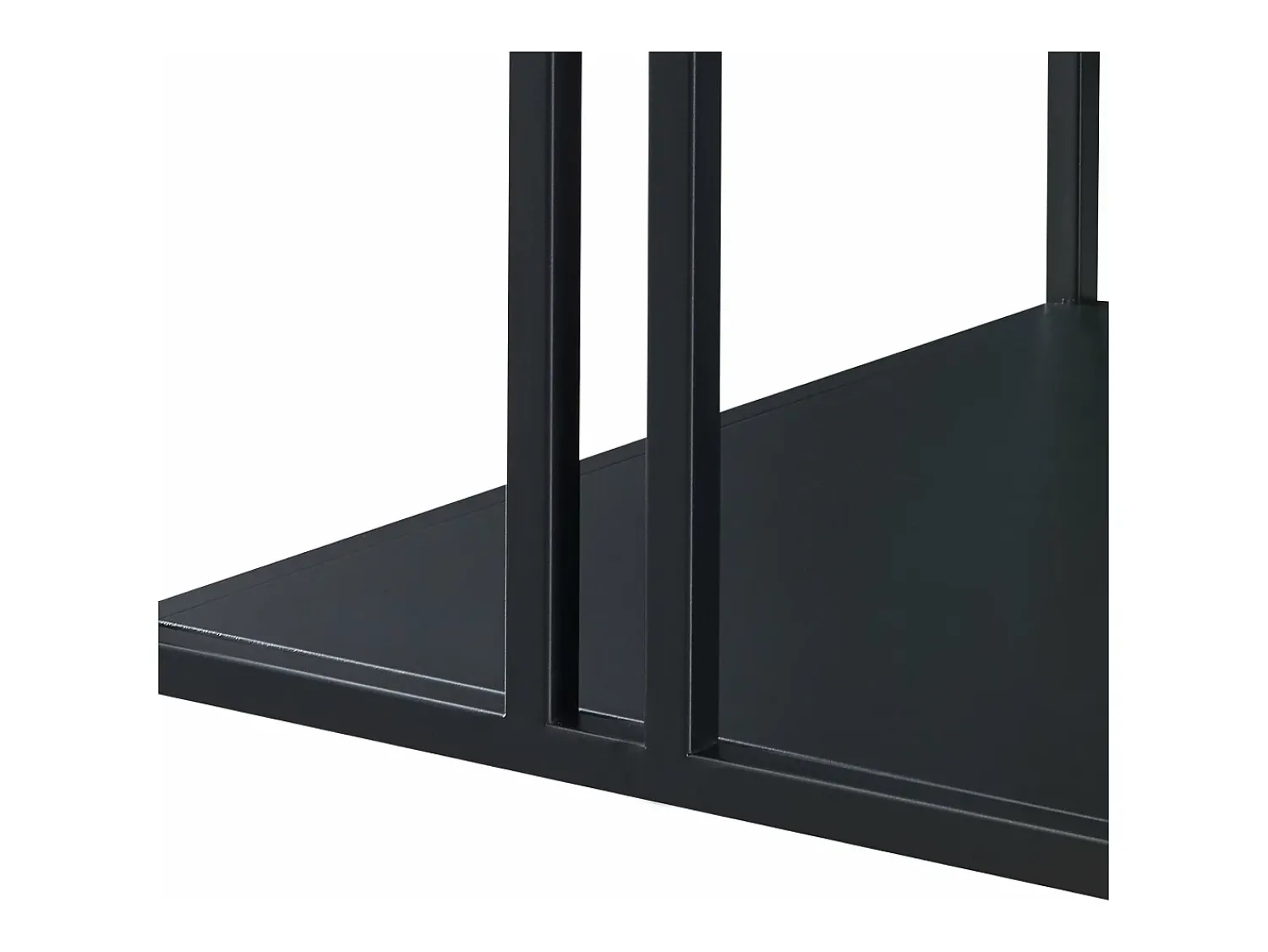 Discount Helloshop26 Mesa de centro de metal com dois níveis 47 x 110 x 55 cm preta 03_0008455 Preto