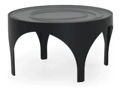 Mesa De Centro| Mesa de centro de metal com vidro Preto