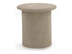Discount Mesa de centro de poliresina em cimento cor de areia Bege