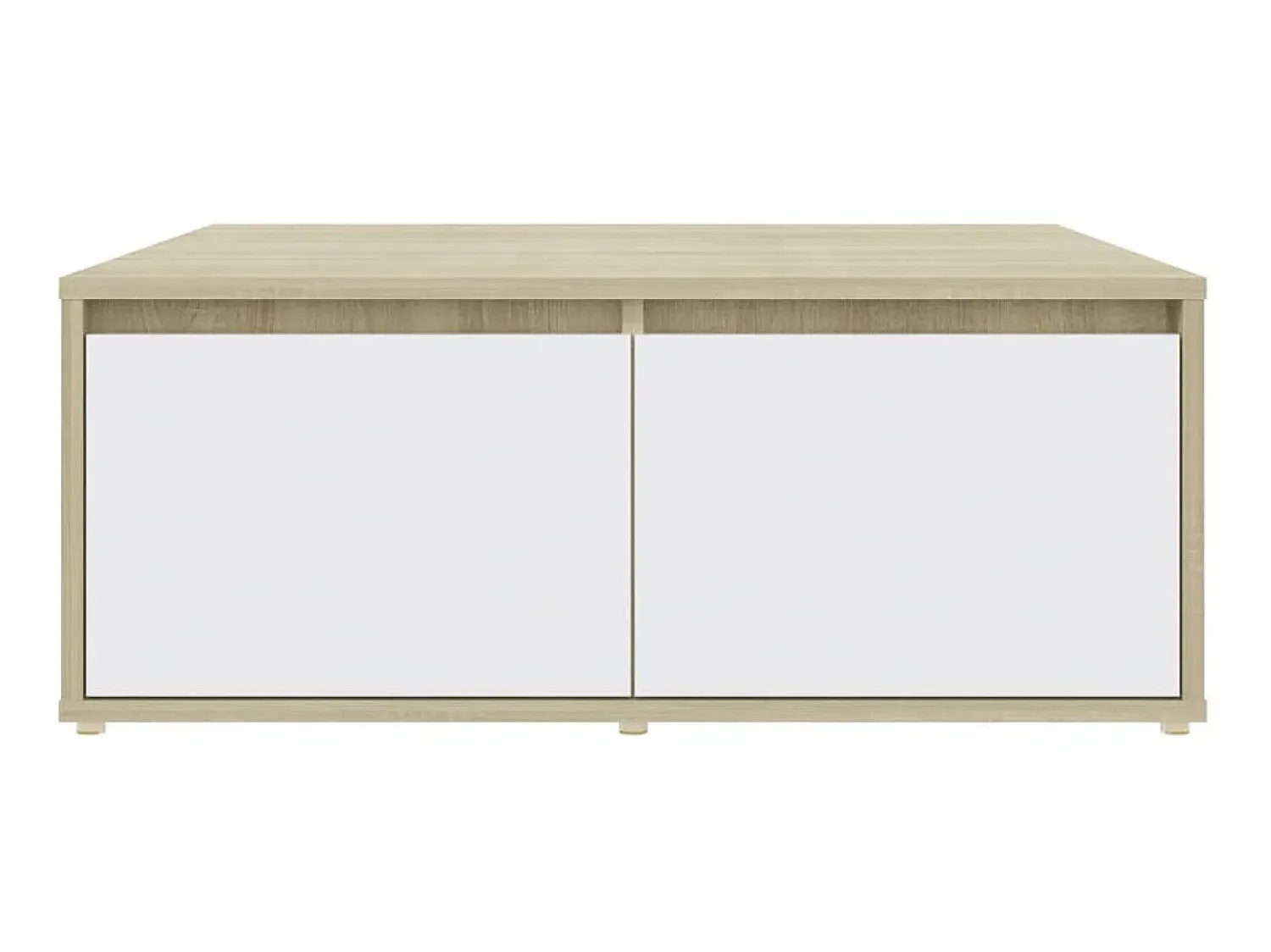 Mesa De Centro| Mesa de centro derivados de madeira e carvalho sonoma PT677546 Branco