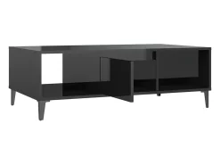 Best vidaxl Mesa de centro derivados de madeira brilhante Preto