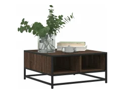 Mesa De Centro*vidaxl Mesa de centro derivados de madeira e metal carvalho castanho Natural claro
