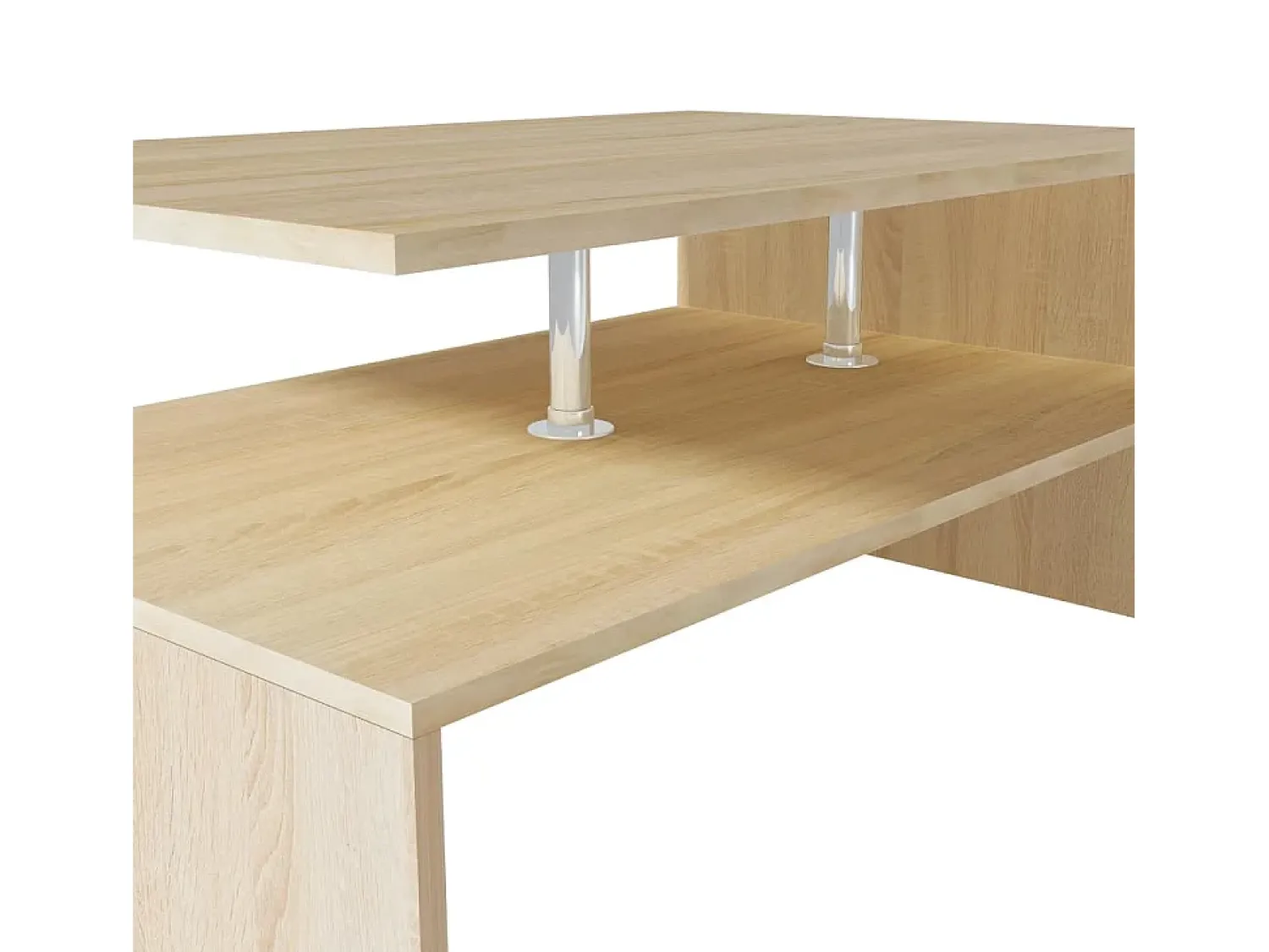Mesa De Centro* Mesa de centro derivados de madeira 90x59x42 cm cor carvalho PT730811 Castanho