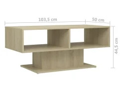 Mesa De Centro*vidaxl Mesa de centro derivados de madeira carvalho sonoma Natural claro