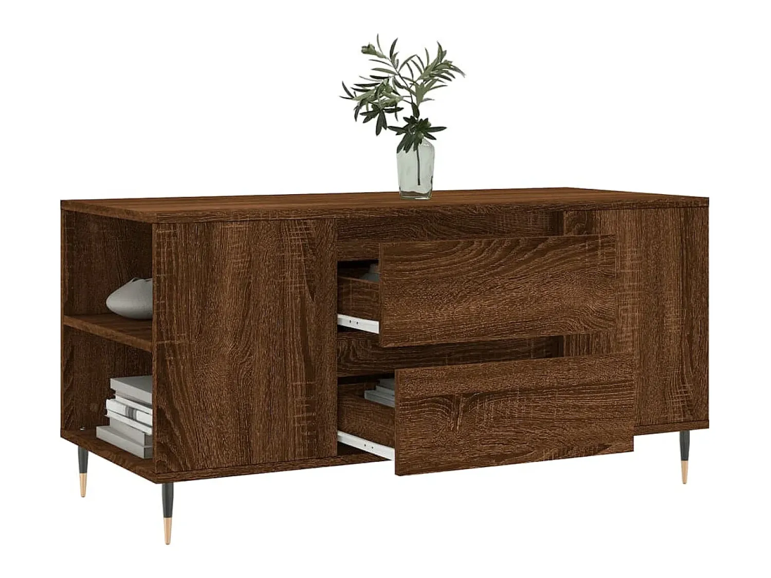 Clearance Mesa de centro derivados de madeira carvalho PT668872 Castanho