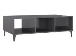 Outlet vidaxl Mesa de centro derivados de madeira cinza brilhante Cinzento
