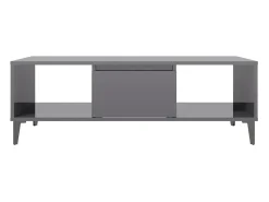 Outlet vidaxl Mesa de centro derivados de madeira cinza brilhante Cinzento
