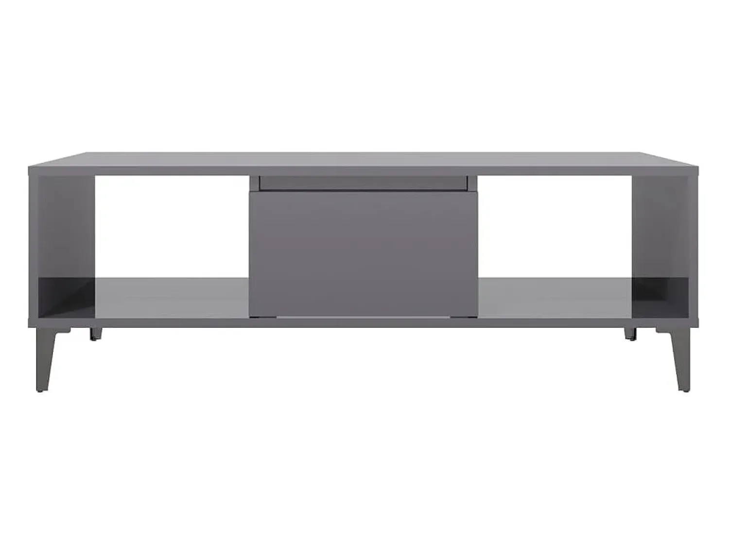 Outlet vidaxl Mesa de centro derivados de madeira cinza brilhante Cinzento