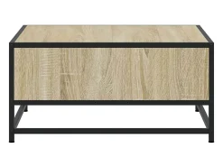 Outlet vidaxl Mesa de centro derivados de madeira e metal carvalho sonoma Natural claro
