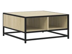 Outlet vidaxl Mesa de centro derivados de madeira e metal carvalho sonoma Natural claro