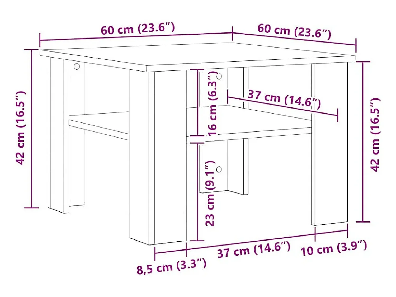Mesa De Centro|vidaxl Mesa de centro derivados de madeira carvalho sonoma Natural claro