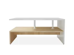 Mesa De Centro| Mesa de centro derivados de madeira 90x59x42 cm carvalho/ PT926662 Branco