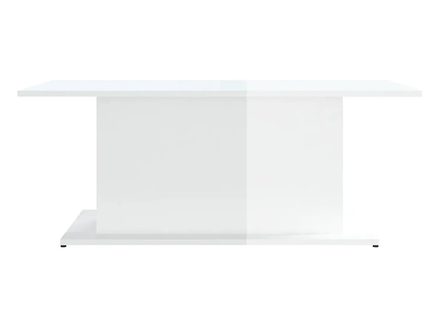 New vidaxl Mesa de centro derivados de madeira brilhante Branco