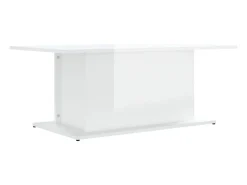 New vidaxl Mesa de centro derivados de madeira brilhante Branco