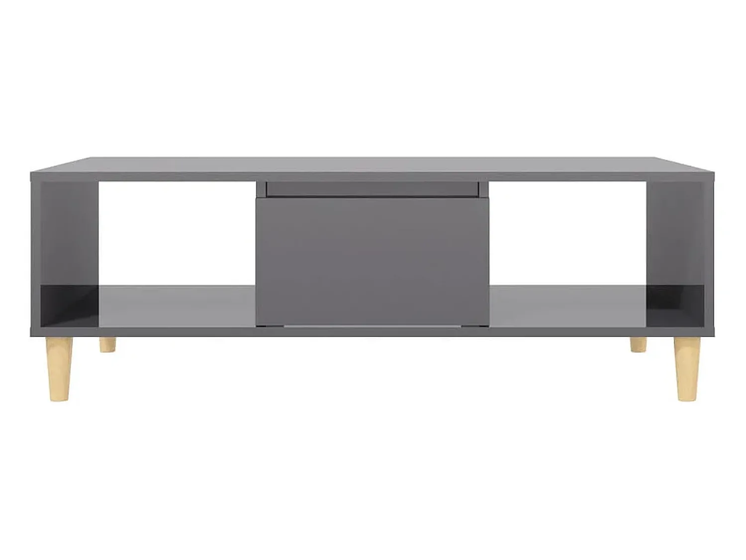 Mesa De Centro*vidaxl Mesa de centro derivados de madeira cinza brilhante Cinzento