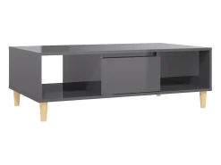 Mesa De Centro*vidaxl Mesa de centro derivados de madeira cinza brilhante Cinzento