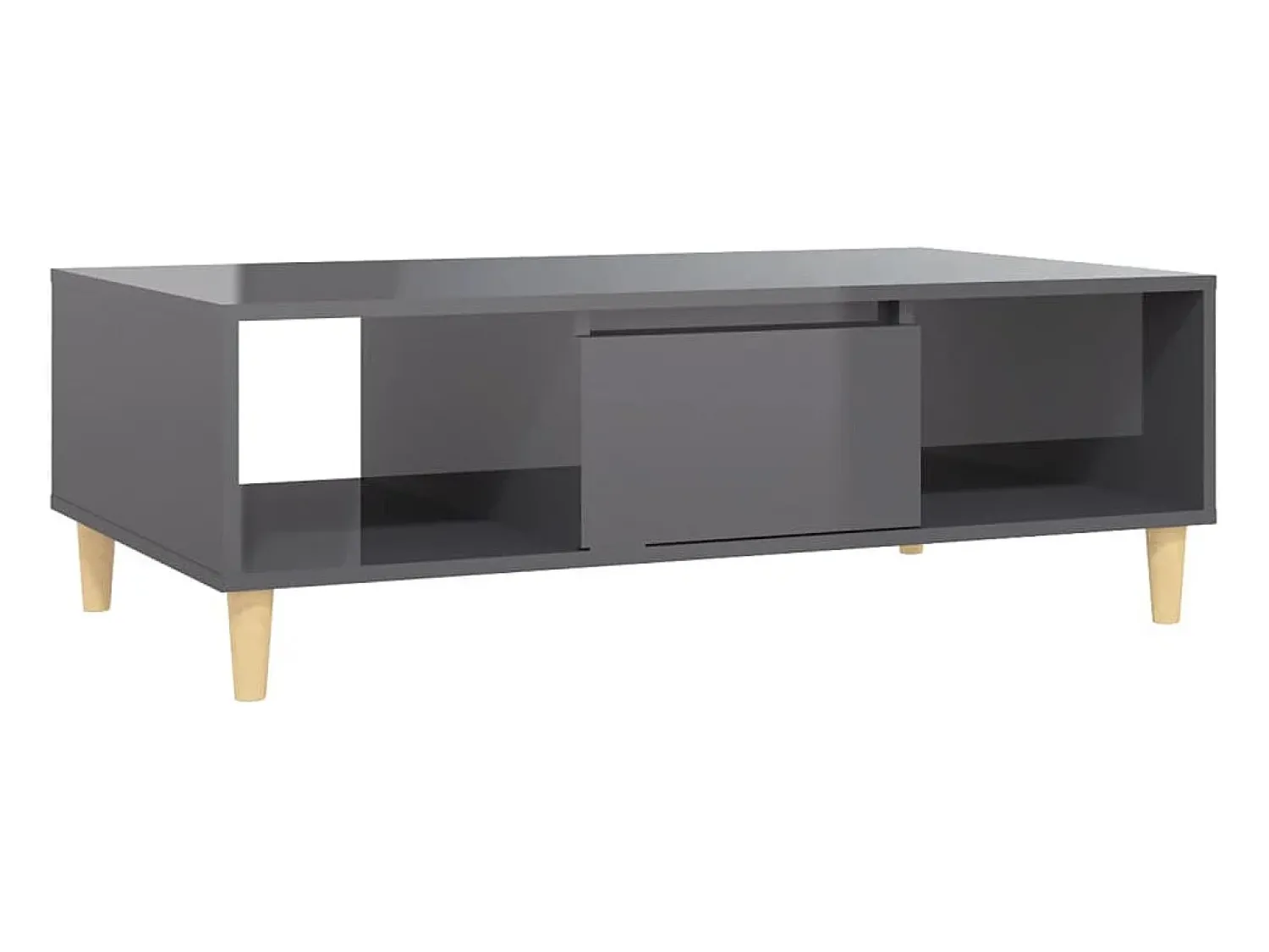 Mesa De Centro*vidaxl Mesa de centro derivados de madeira cinza brilhante Cinzento
