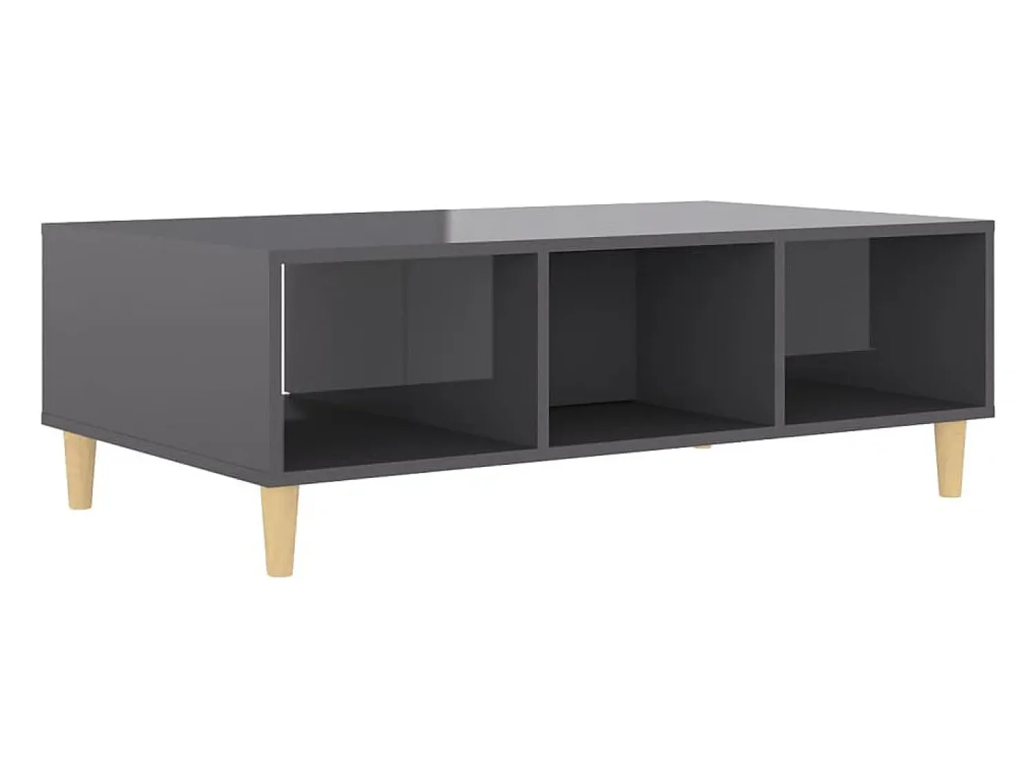 Mesa De Centro*vidaxl Mesa de centro derivados de madeira cinza brilhante Cinzento