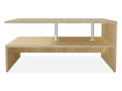 Mesa De Centro|vidaxl Mesa de centro derivados de madeira 90x59x42 cm cor carvalho Natural claro