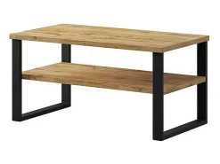 Mesa De Centro*Meublorama Mesa de centro desenhada da coleção MILO na cor carvalho. Móvel ideal para a sua sala de estar. Castanho