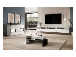 Mesa De Centro*Meublorama Mesa de centro design coleção RAMOS preto e . Branco