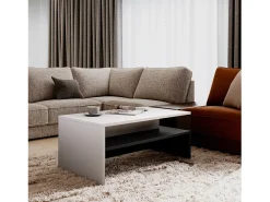 Mesa De Centro*Meublorama Mesa de centro design coleção RAMOS preto e . Branco