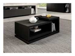 Discount Meublorama Mesa de centro design coleção BERGAME. Cor super fosco Estilo design Preto