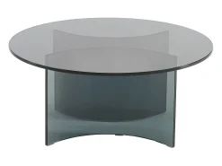 Vente-unique Mesa de centro design em vidro temperado - Antracite - OKLAMA^ Mesa De Centro