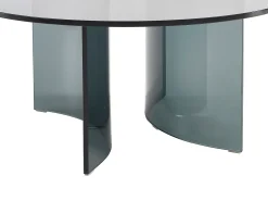 Vente-unique Mesa de centro design em vidro temperado - Antracite - OKLAMA^ Mesa De Centro