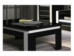 Sale Meublorama Mesa de centro design LINA nas cores e branco brilhante. Preto