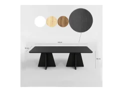 Mesa De Centro*Concept-Usine Mesa de centro design preta SHAMP moderna e elegante com arrumação Preto