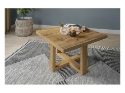 Mesa De Centro*Meublorama Mesa de centro design quadrada da coleção COXI na cor carvalho. Castanho