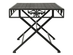 Outlet Mesa de centro dobrável estilo vintage metal 100x50x45 cm PT376311 Preto