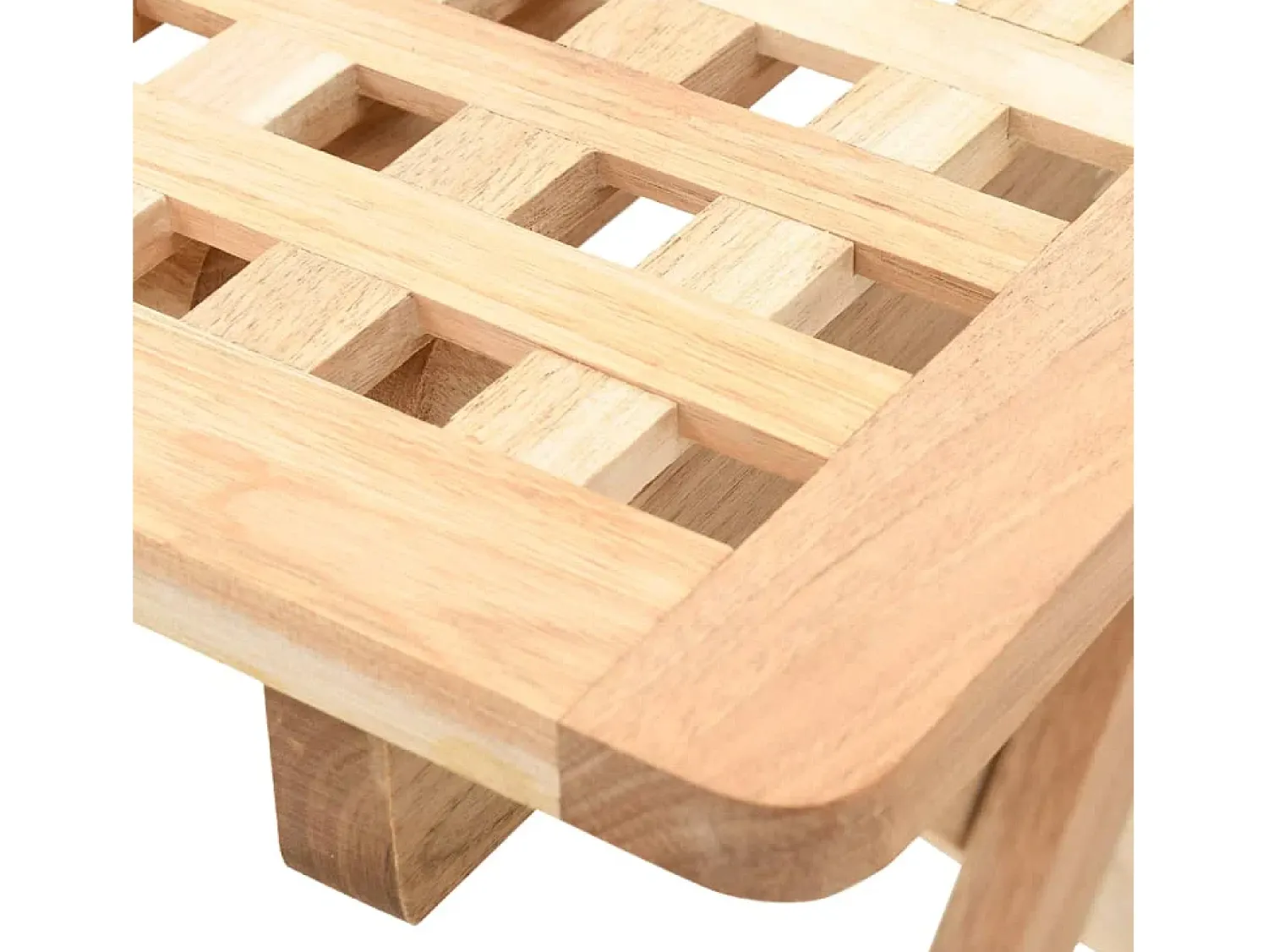 Best Mesa de centro dobrável madeira de nogueira maciça 50x50x49 cm PT807489 Bege