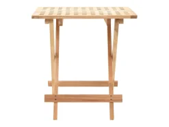 Best Mesa de centro dobrável madeira de nogueira maciça 50x50x49 cm PT807489 Bege