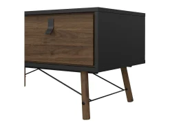 Mesa De Centro*Dmora Mesa de centro Dvalot, Mesa de centro baixa, Porta-revistas para sofá, Estante de sala, 102x48 h50 cm, e Nogueira Preto