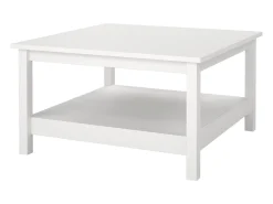 Mesa De Centro|Dmora Mesa de centro Dvalzani, Mesa de centro baixa, Porta-revistas para sofá, Estante de sala, 81x81 h45 cm, Branco