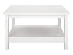 Mesa De Centro|Dmora Mesa de centro Dvalzani, Mesa de centro baixa, Porta-revistas para sofá, Estante de sala, 81x81 h45 cm, Branco